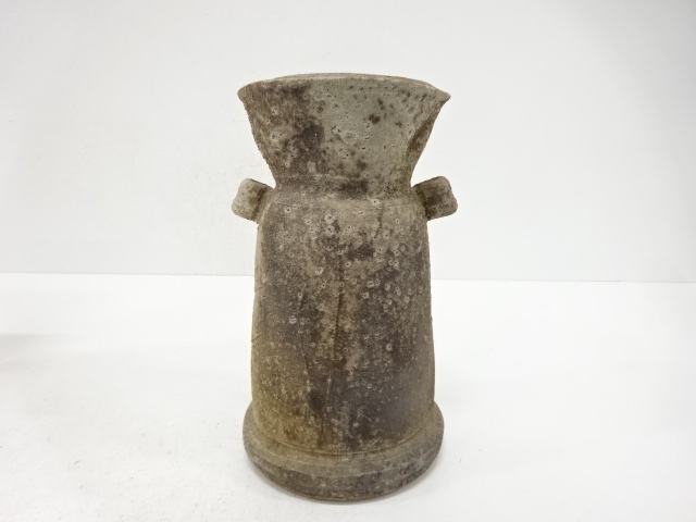  備前焼　清水賢司造　花入